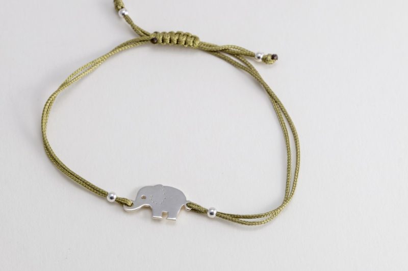 Elefant Elephant Sterlingsilber Armband viele Farben zur Auswahl