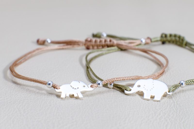 Elefant Elephant Sterlingsilber Armband viele Farben zur Auswahl