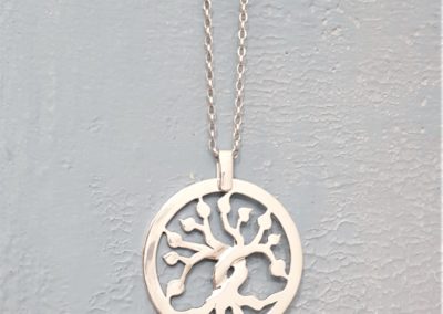 Lebensbaum Anhänger Sterlingsilber mit verschlungenem Baum