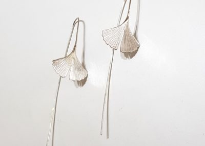 Ginkoblatt Ohrringe Sterlingsilber