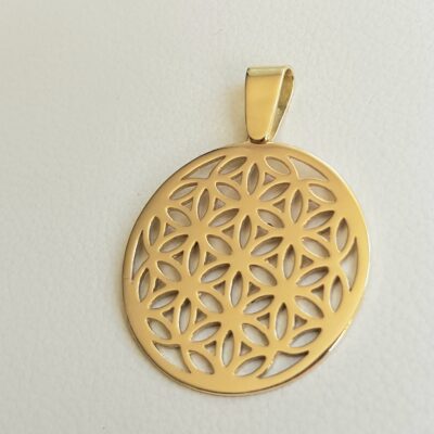 Blume des Lebens aus 14Kt Gold