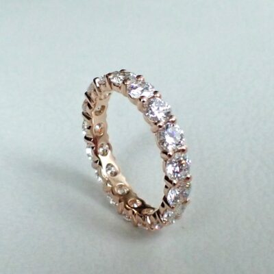 Memoryring 18Kt Rosegold mit Brillanten