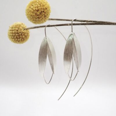 Blüten Ohrringe Sterlingsilber, 8cm lang
